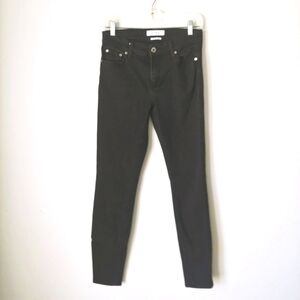 Pistola | Black Denim Mid Rise Skinny Jeans